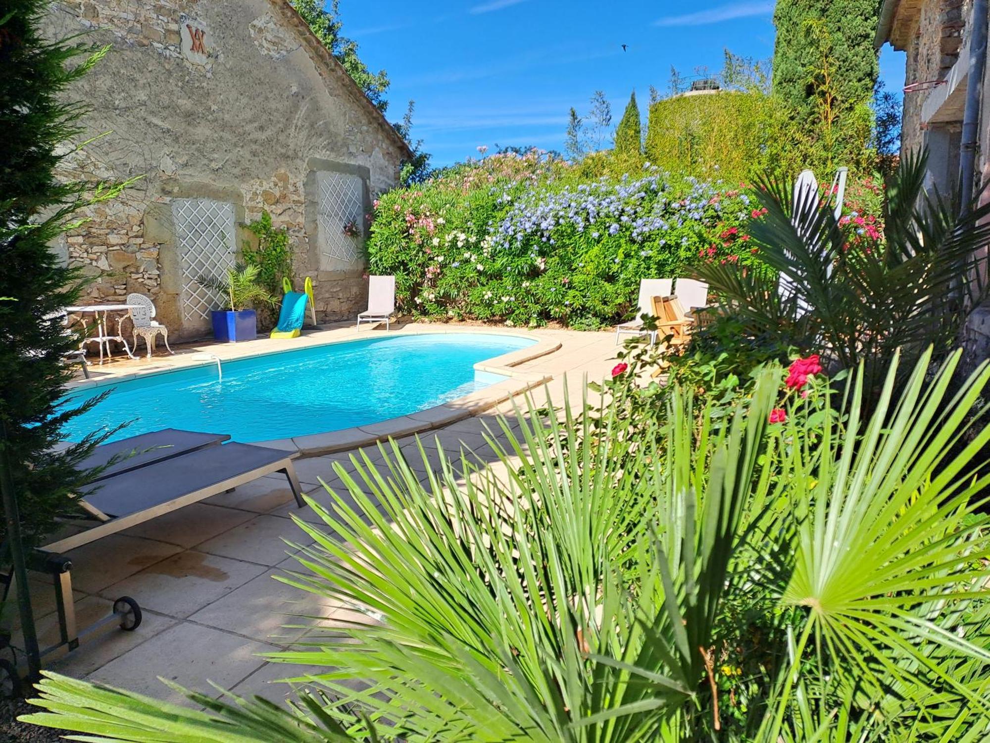 Le gîte de Sainte Valière PISCINE et SPA Esterno foto
